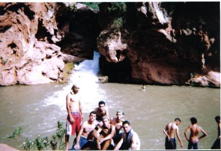 nous  et les potes au cascadess d'ouzoud